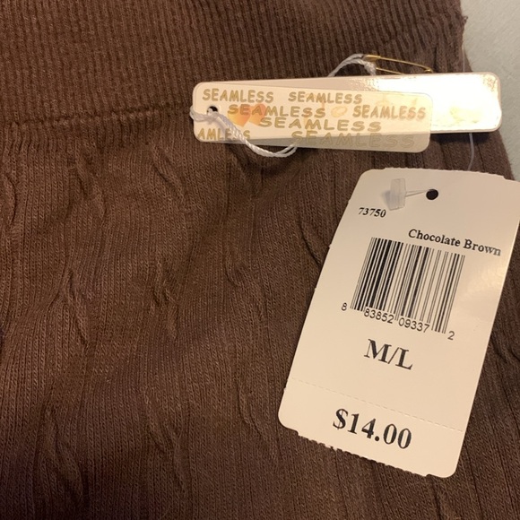 Poof Brand….Chocolate Brown Textured Cotton Leggings - Picture 4 of 4